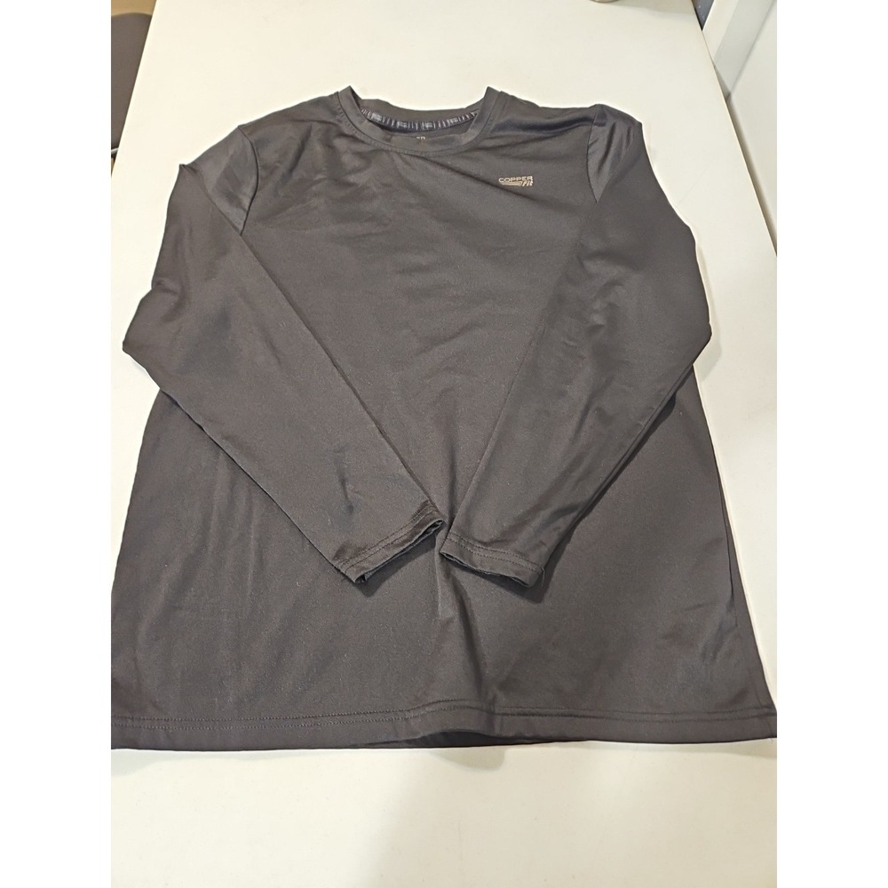 Copper Fit Men's Large Long Sleeve Black Athletic Performance Shirt‎ (1519